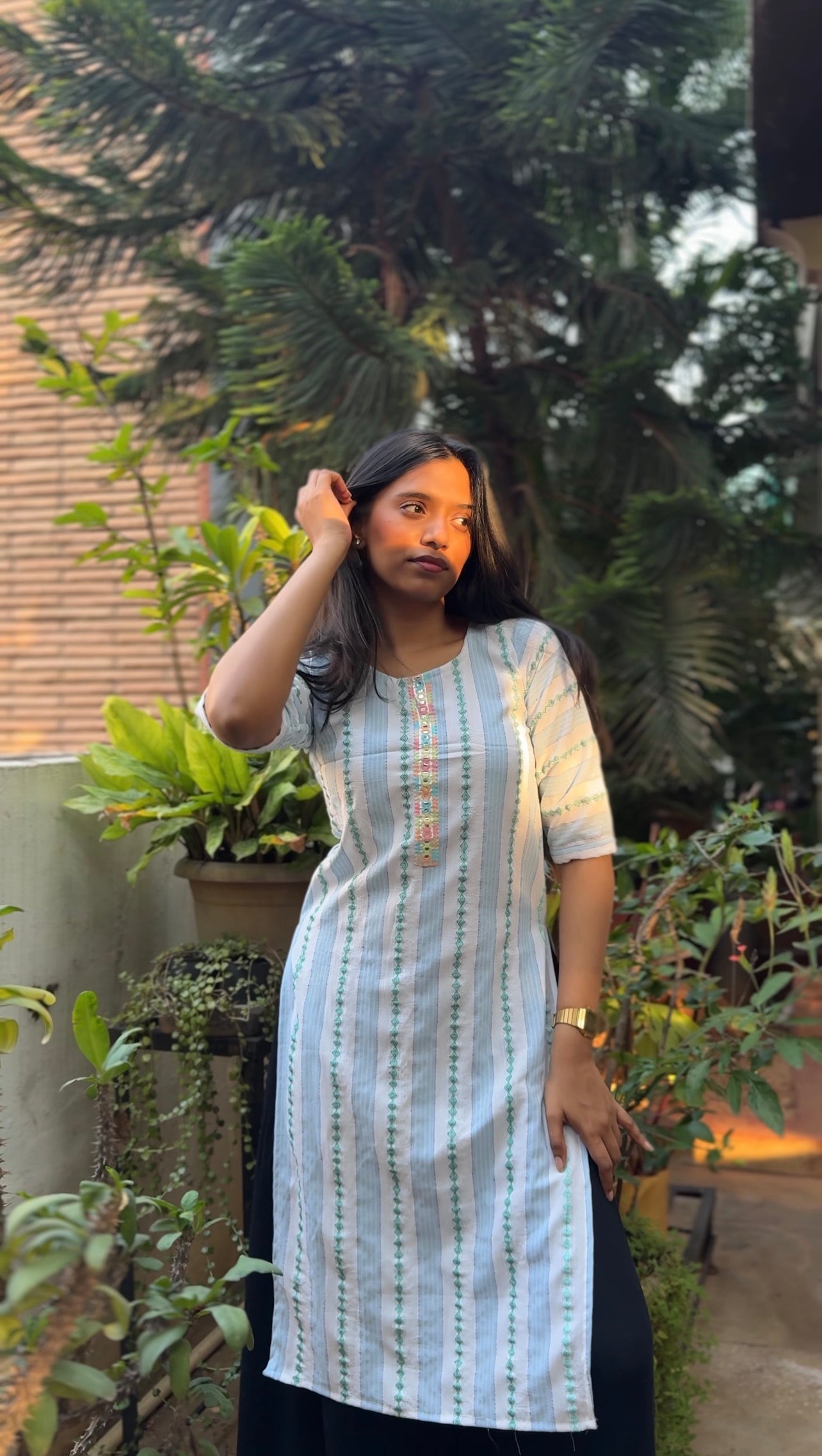 Junoon (Soft pastel striped kurti) - Image 2