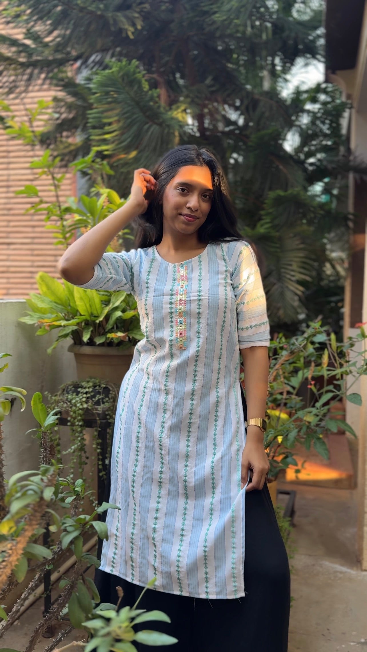 Junoon (Soft pastel striped kurti) - Image 4
