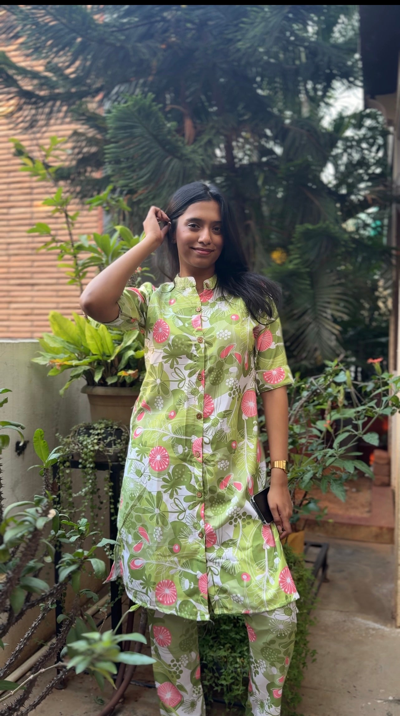 Hariyali (Fresh green floral coord set) - Image 4